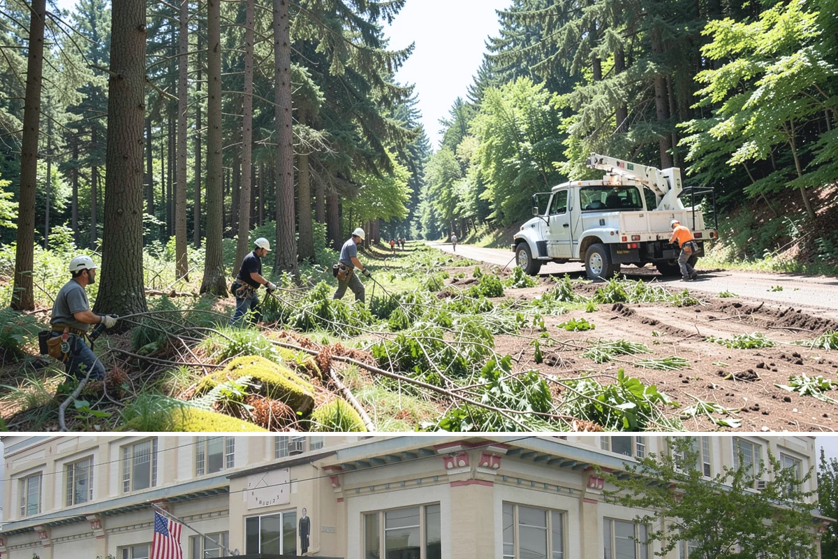 Invasive vegetation removal in Anacortes, Skagit County, WA - Work can generally proceed year-round in Puget Sound weather but may be delayed during heavy rain on wet or steep sites.