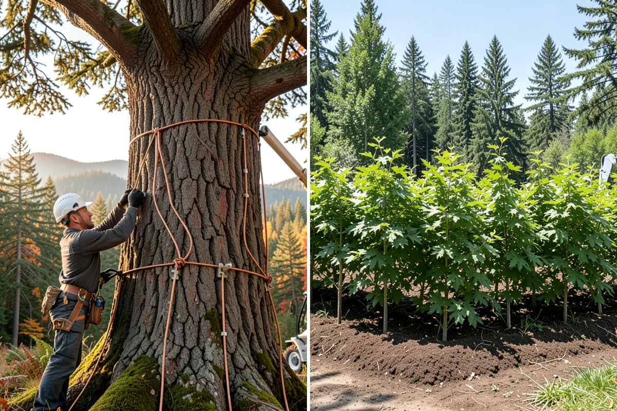 Invasive vegetation removal in Arlington, Snohomish County, WA - Assess the site and mark features to protect