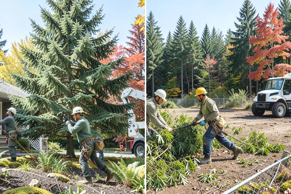 Invasive vegetation removal in Auburn, King County, WA - Assess the site and mark features to protect