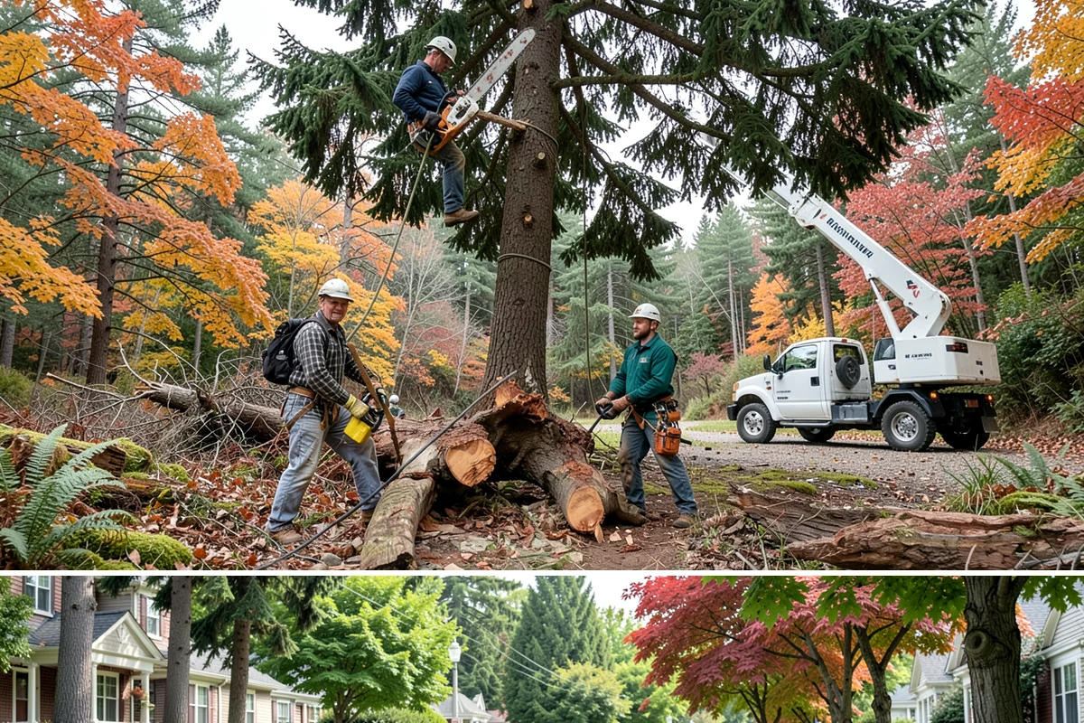 Invasive vegetation removal in Beaux Arts Village, King County, WA - Work can generally proceed year-round in Puget Sound weather but may be delayed during heavy rain on wet or steep sites.