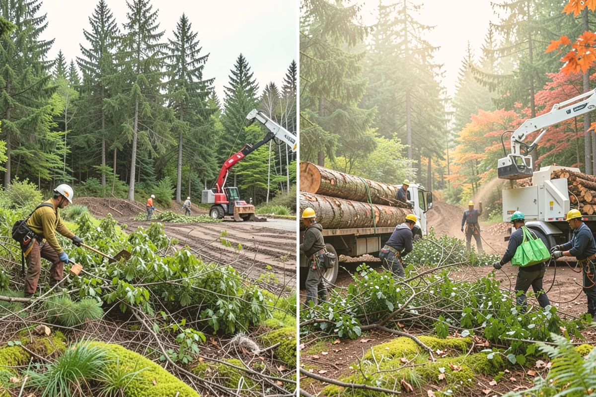 Invasive vegetation removal in Bellevue, King County, WA - Assess the site and mark features to protect