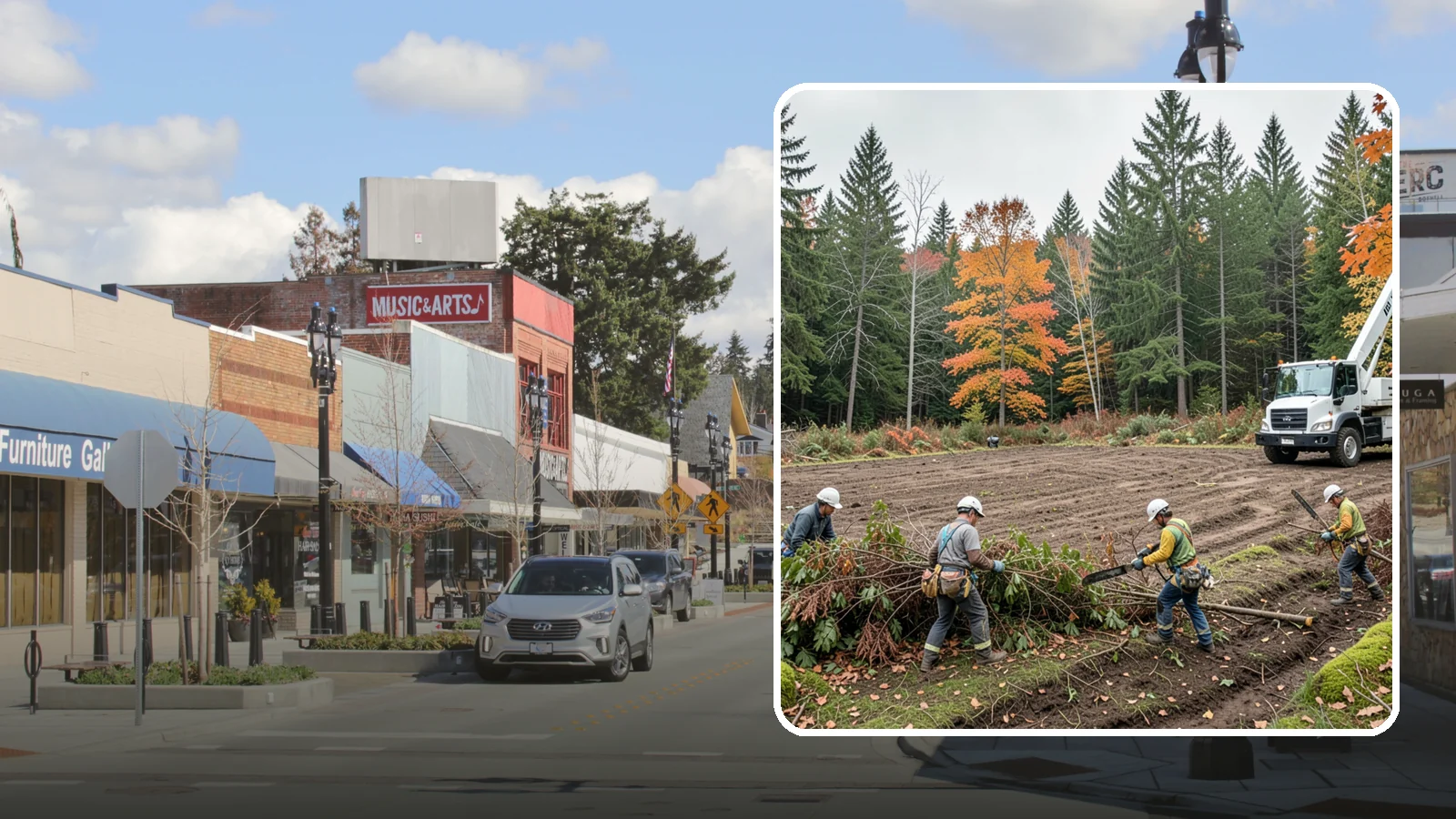 Invasive vegetation removal in Bothell, King County, WA - The removal of invasive plant species.