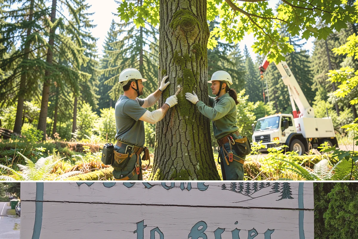 Invasive vegetation removal in Brier, Snohomish County, WA - Work can generally proceed year-round in Puget Sound weather but may be delayed during heavy rain on wet or steep sites.