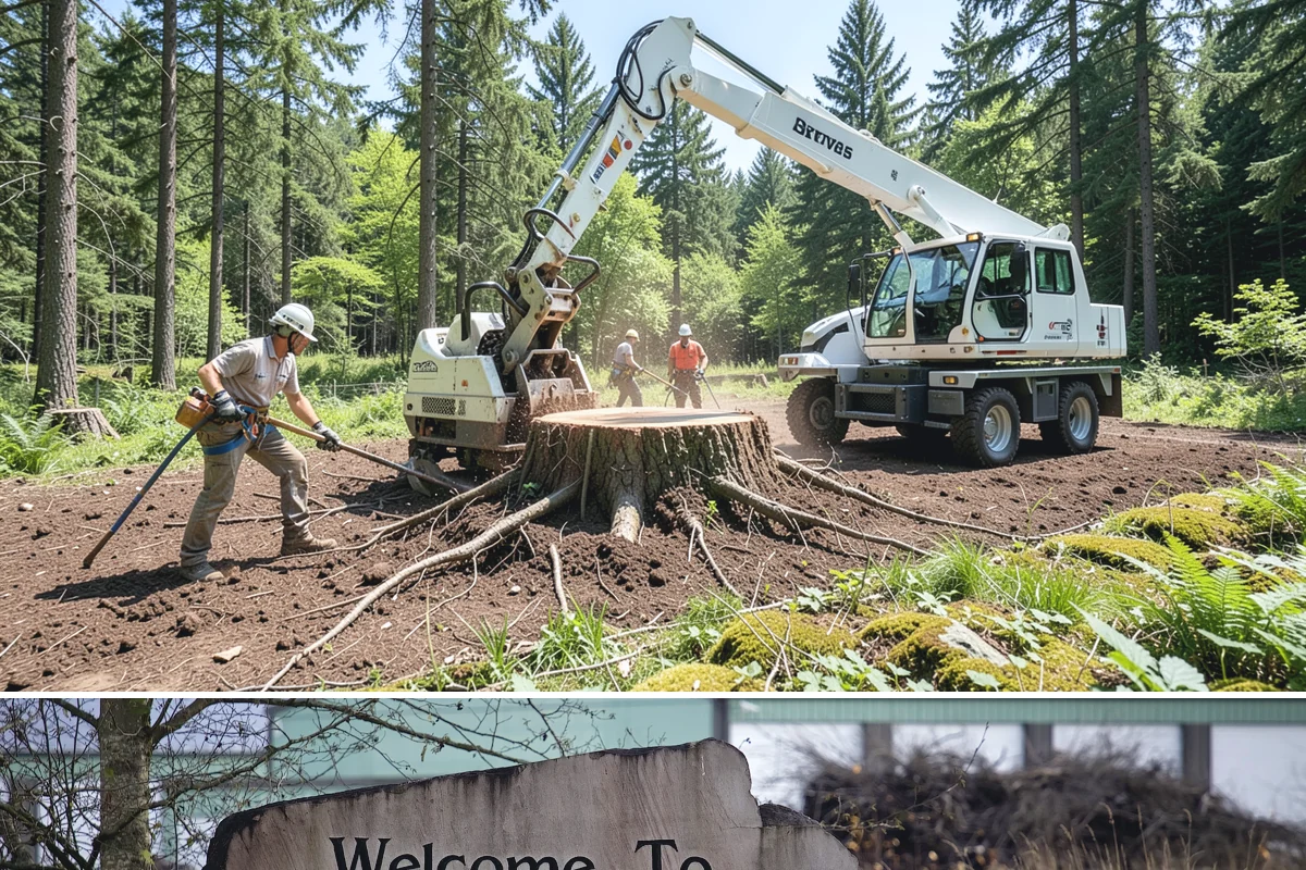 Invasive vegetation removal in Buckley, Pierce County, WA - Work can generally proceed year-round in Puget Sound weather but may be delayed during heavy rain on wet or steep sites.