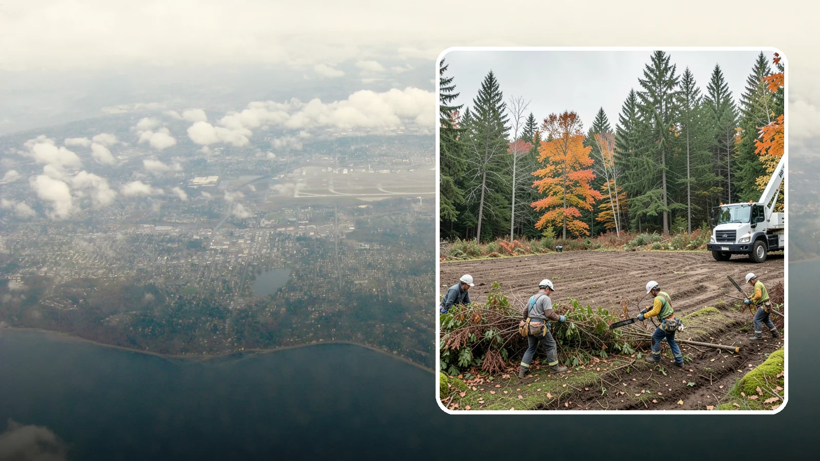 Invasive vegetation removal in Burien, King County, WA - The removal of invasive plant species.