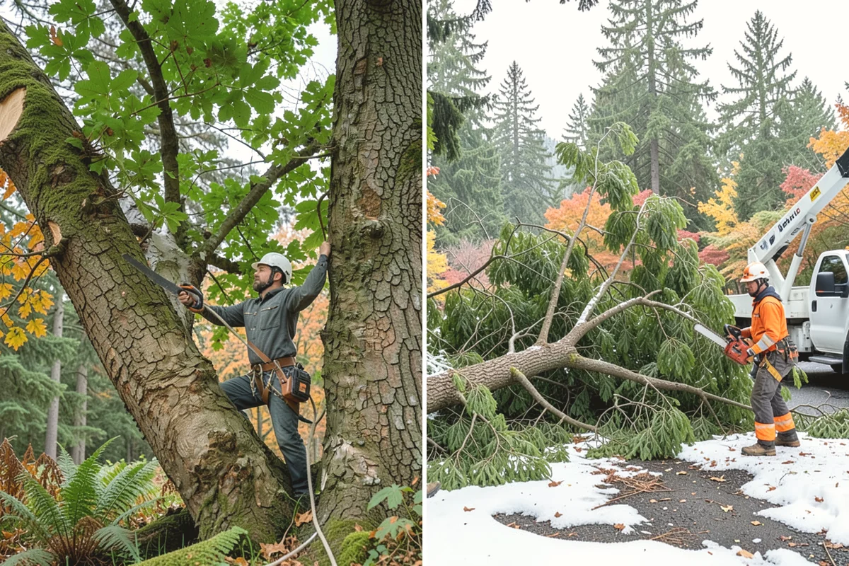 Invasive vegetation removal in Burien, King County, WA - Assess the site and mark features to protect