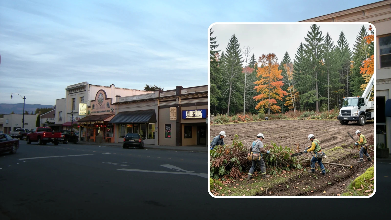 Invasive vegetation removal in Burlington, Skagit County, WA - The removal of invasive plant species.