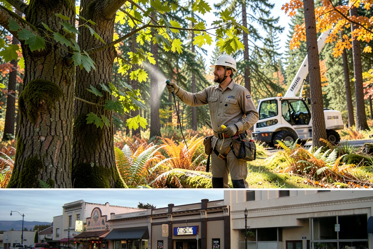 Invasive vegetation removal in Burlington, Skagit County, WA - Work can generally proceed year-round in Puget Sound weather but may be delayed during heavy rain on wet or steep sites.