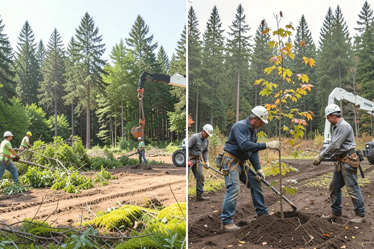 Invasive vegetation removal in Carnation, King County, WA - Assess the site and mark features to protect