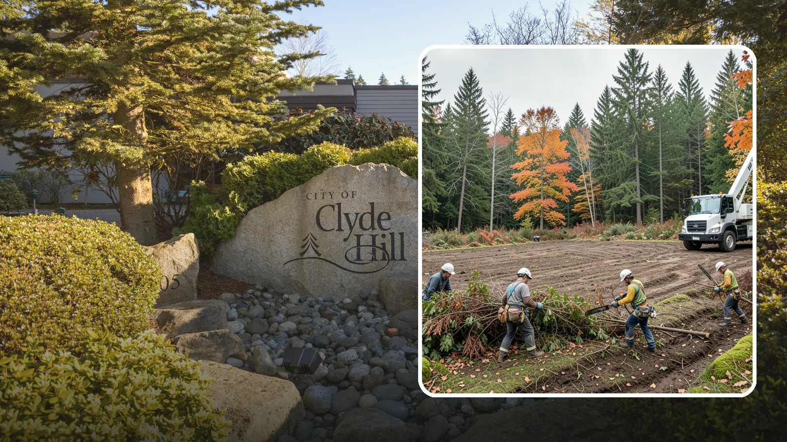 Invasive vegetation removal in Clyde Hill, King County, WA - The removal of invasive plant species.