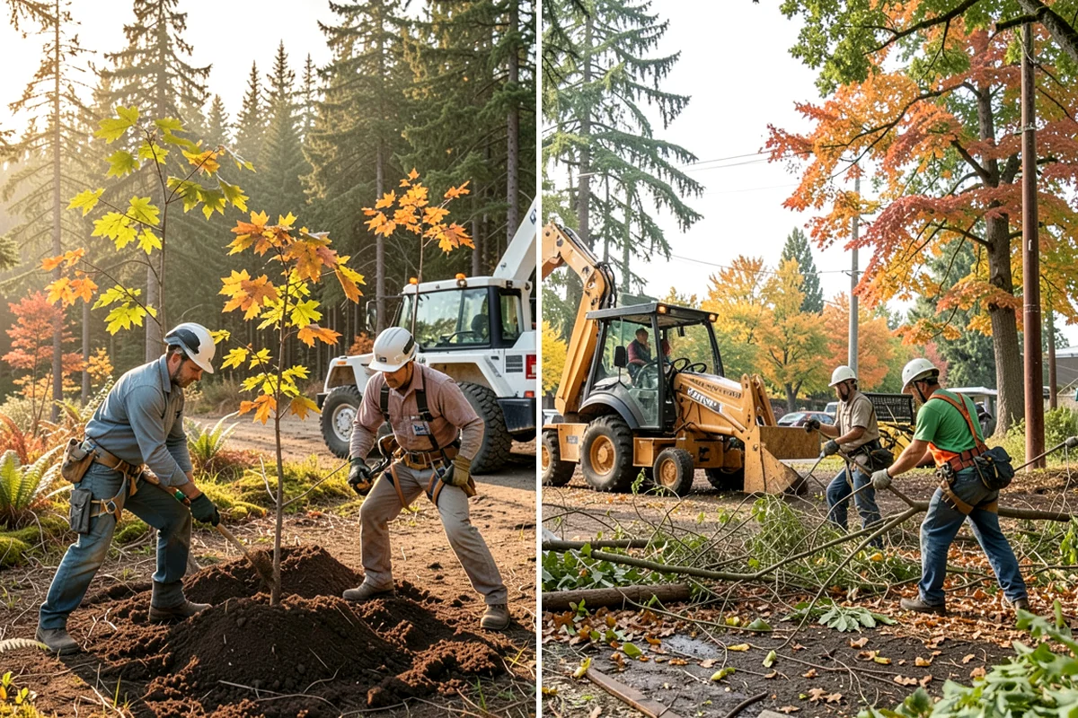 Invasive vegetation removal in Concrete, Skagit County, WA - Assess the site and mark features to protect