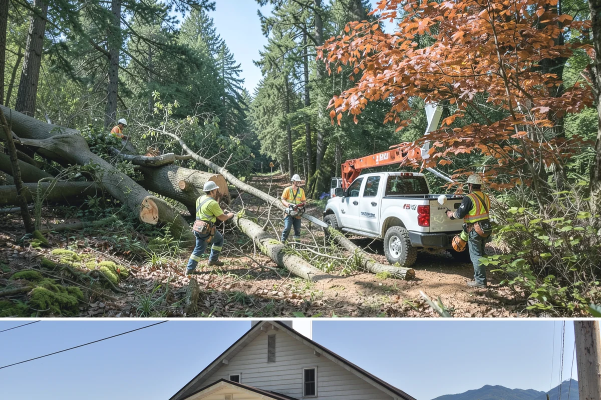 Invasive vegetation removal in Concrete, Skagit County, WA - Work can generally proceed year-round in Puget Sound weather but may be delayed during heavy rain on wet or steep sites.