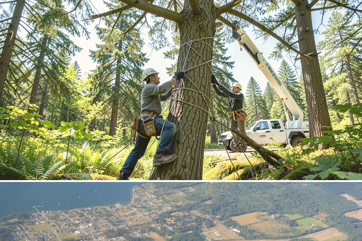 Invasive vegetation removal in Coupeville, Island County, WA - Work can generally proceed year-round in Puget Sound weather but may be delayed during heavy rain on wet or steep sites.