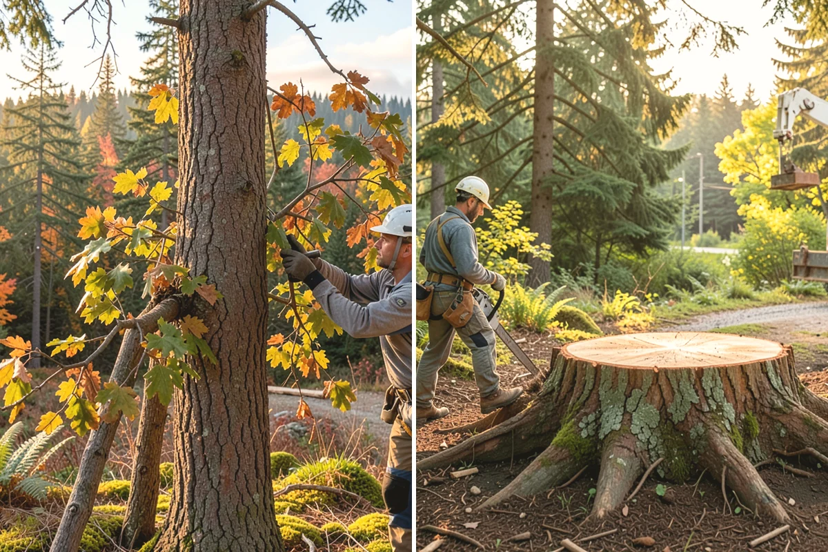 Invasive vegetation removal in Covington, King County, WA - Assess the site and mark features to protect