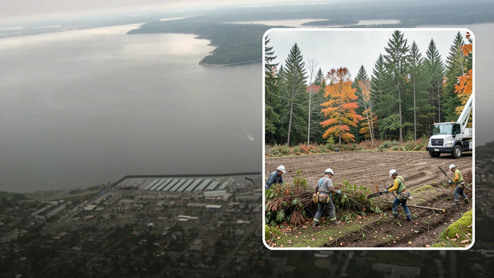 Invasive vegetation removal in Des Moines, King County, WA - The removal of invasive plant species.