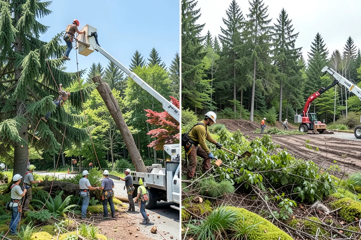Invasive vegetation removal in DuPont, Pierce County, WA - Assess the site and mark features to protect
