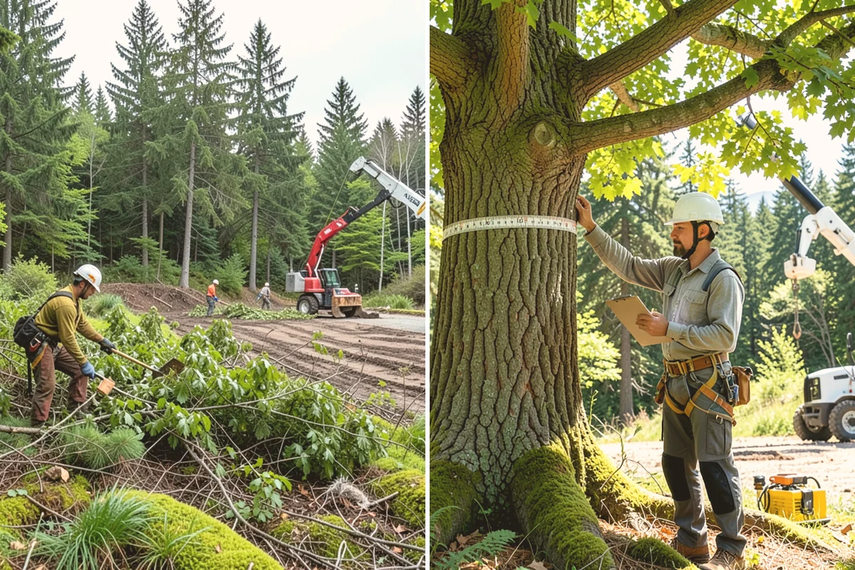 Invasive vegetation removal in Edmonds, Snohomish County, WA - Assess the site and mark features to protect