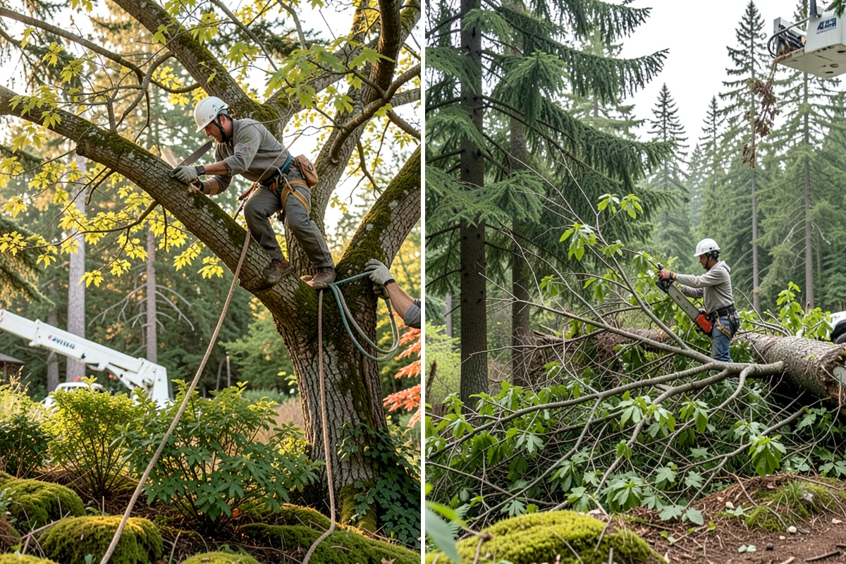 Invasive vegetation removal in Enumclaw, King County, WA - Assess the site and mark features to protect