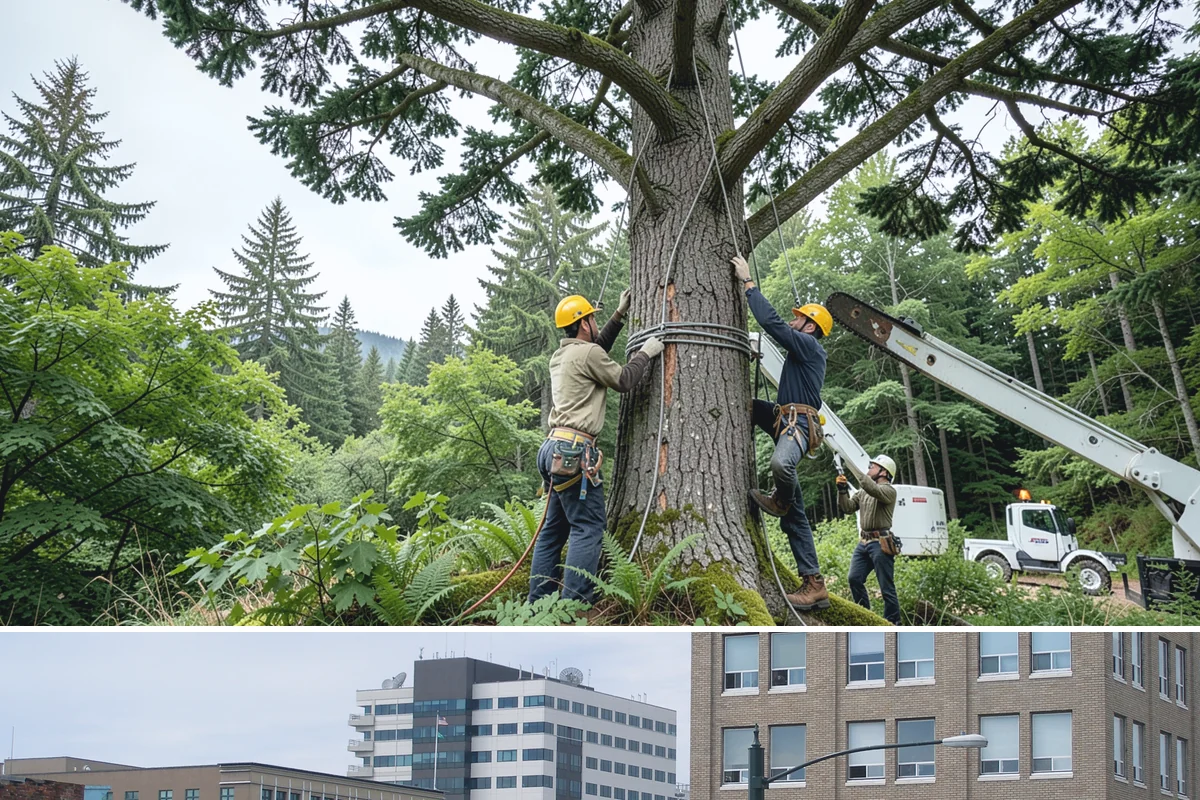 Invasive vegetation removal in Everett, Snohomish County, WA - Work can generally proceed year-round in Puget Sound weather but may be delayed during heavy rain on wet or steep sites.