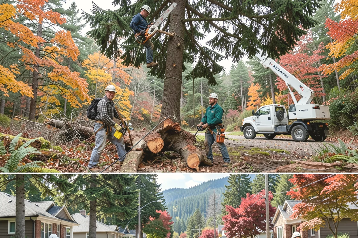 Invasive vegetation removal in Hunts Point, King County, WA - Work can generally proceed year-round in Puget Sound weather but may be delayed during heavy rain on wet or steep sites.