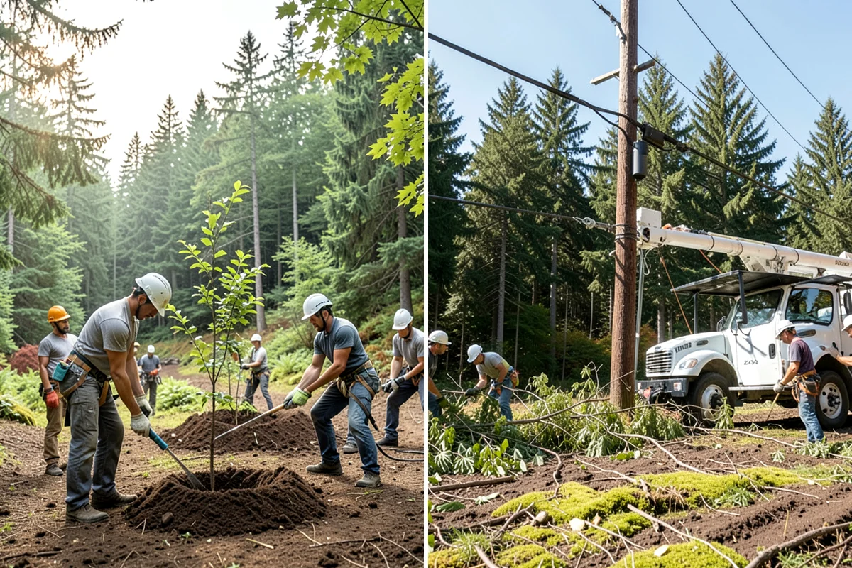 Invasive vegetation removal in Kenmore, King County, WA - Assess the site and mark features to protect