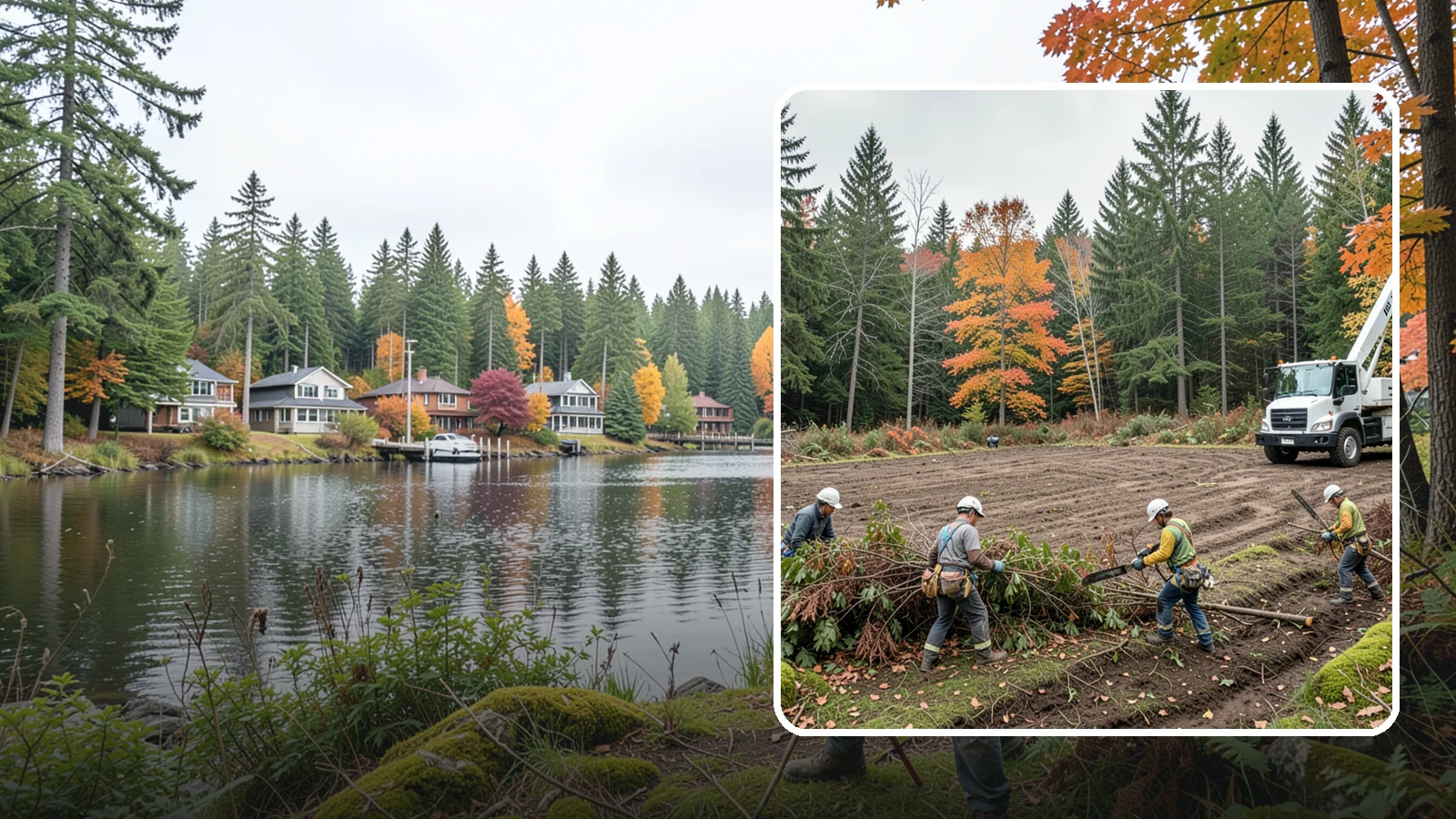 Invasive vegetation removal in La Conner, Skagit County, WA - The removal of invasive plant species.