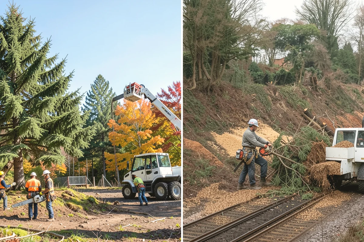 Invasive vegetation removal in La Conner, Skagit County, WA - Assess the site and mark features to protect