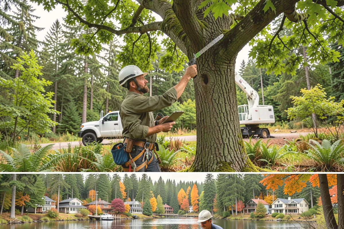 Invasive vegetation removal in La Conner, Skagit County, WA - Work can generally proceed year-round in Puget Sound weather but may be delayed during heavy rain on wet or steep sites.
