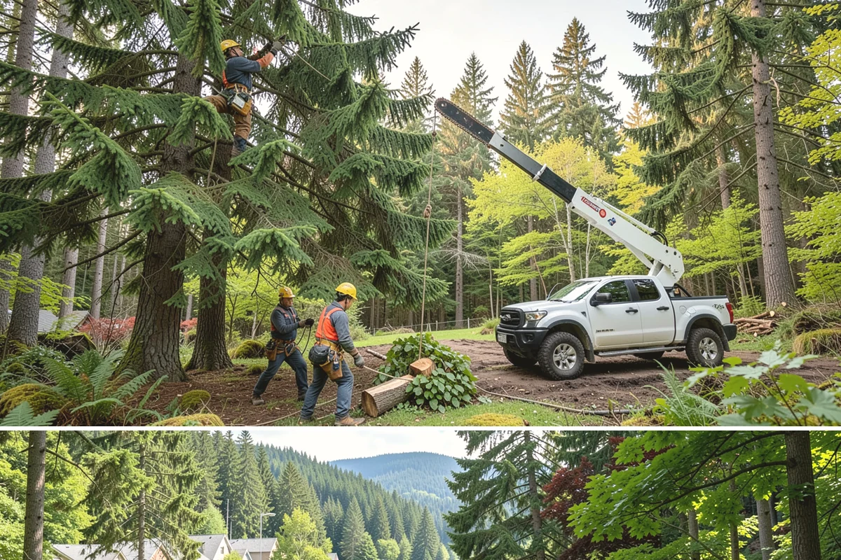 Invasive vegetation removal in Lake Forest Park, King County, WA - Work can generally proceed year-round in Puget Sound weather but may be delayed during heavy rain on wet or steep sites.