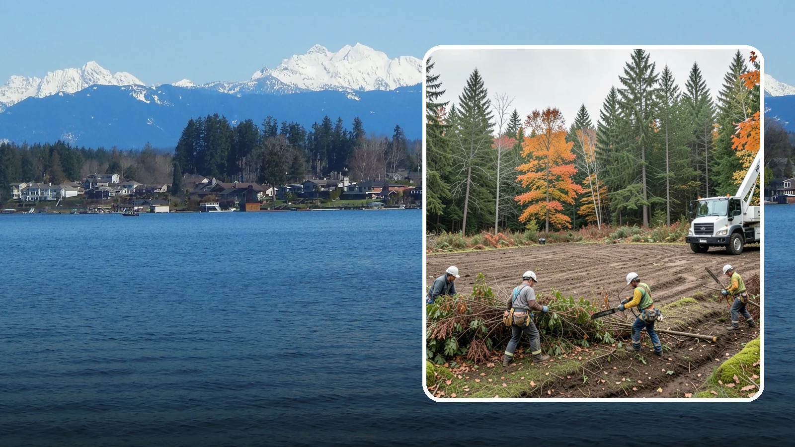 Invasive vegetation removal in Lake Stevens, Snohomish County, WA - The removal of invasive plant species.