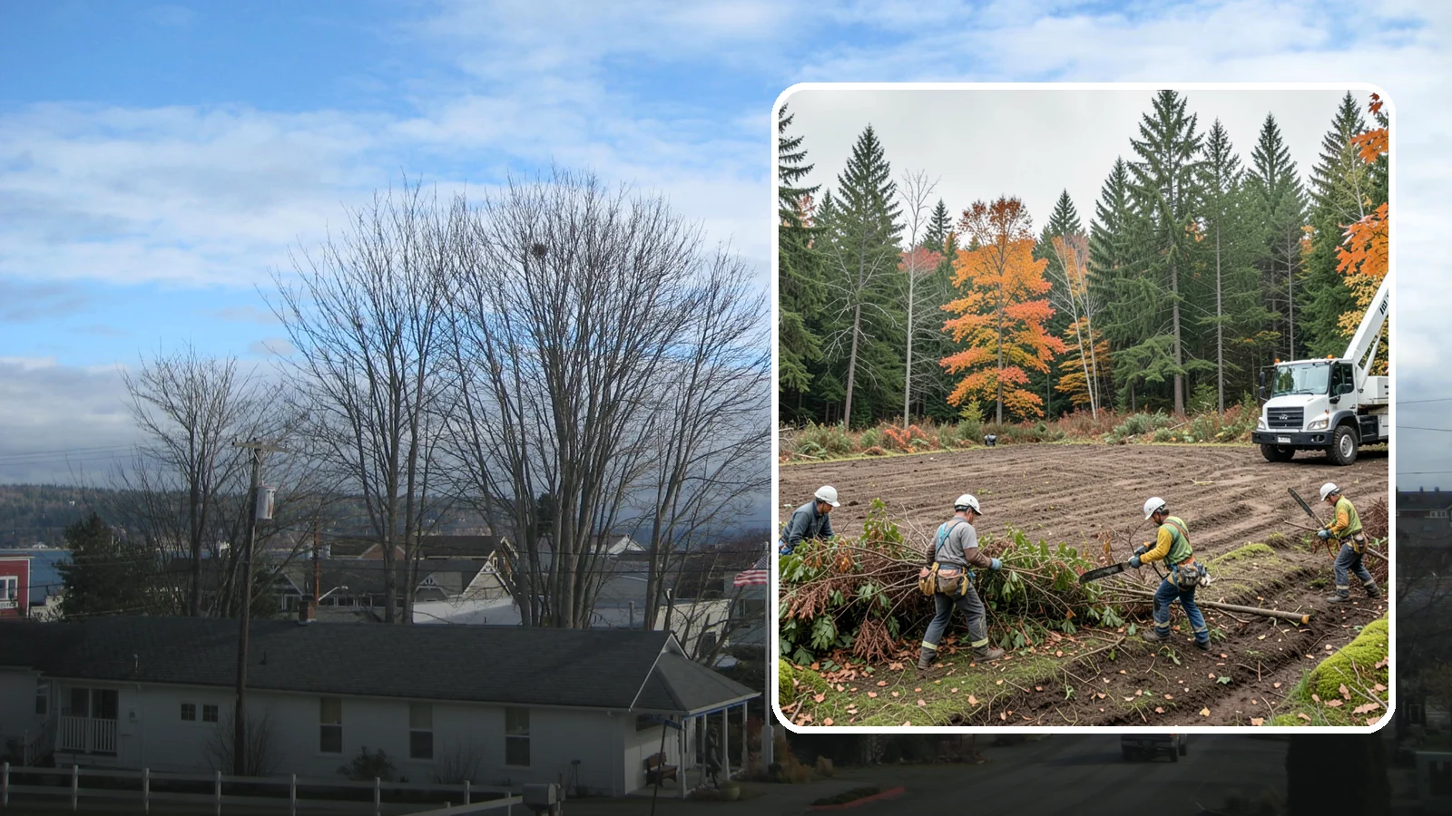 Invasive vegetation removal in Langley, Island County, WA - The removal of invasive plant species.
