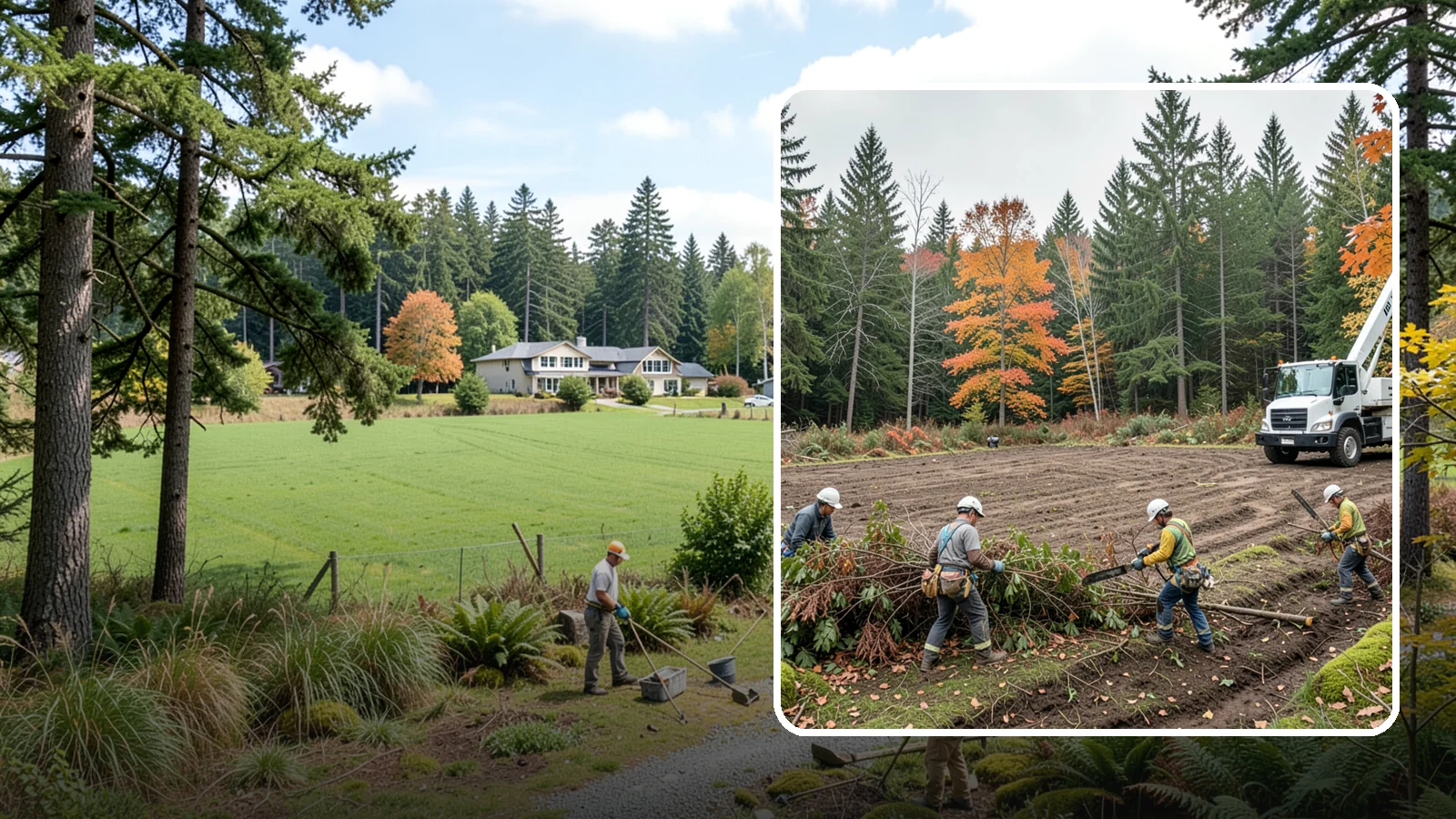 Invasive vegetation removal in Lyman, Skagit County, WA - The removal of invasive plant species.