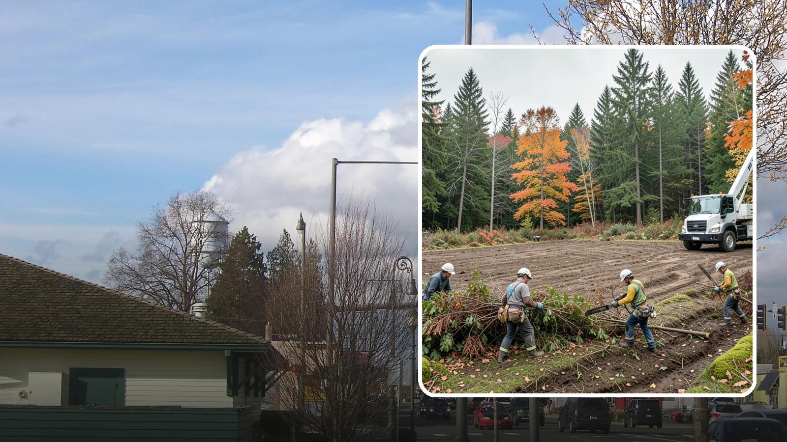 Invasive vegetation removal in Marysville, Snohomish County, WA - The removal of invasive plant species.