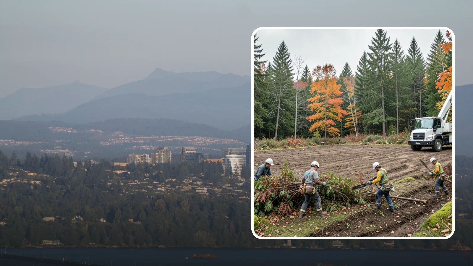 Invasive vegetation removal in Medina, King County, WA - The removal of invasive plant species.