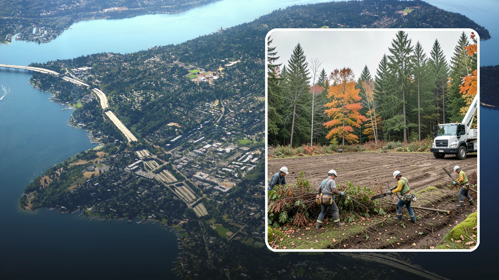 Invasive vegetation removal in Mercer Island, King County, WA - The removal of invasive plant species.