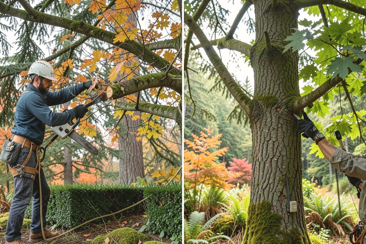 Invasive vegetation removal in Mill Creek, Snohomish County, WA - Assess the site and mark features to protect