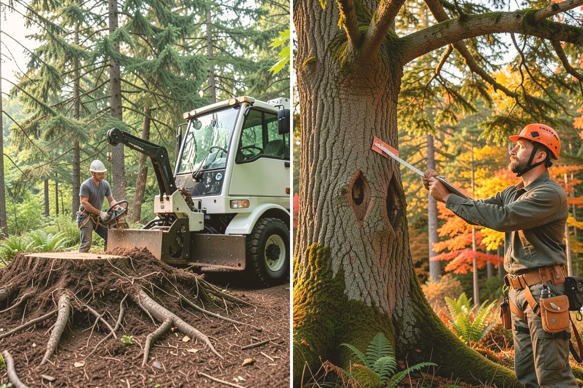 Invasive vegetation removal in Milton, King County, WA - Assess the site and mark features to protect