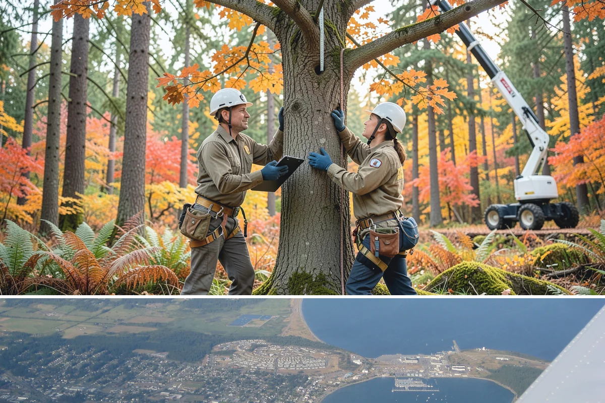 Invasive vegetation removal in Oak Harbor, Island County, WA - Work can generally proceed year-round in Puget Sound weather but may be delayed during heavy rain on wet or steep sites.