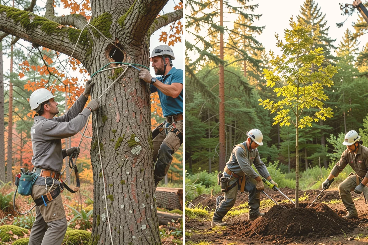 Invasive vegetation removal in Orting, Pierce County, WA - Assess the site and mark features to protect
