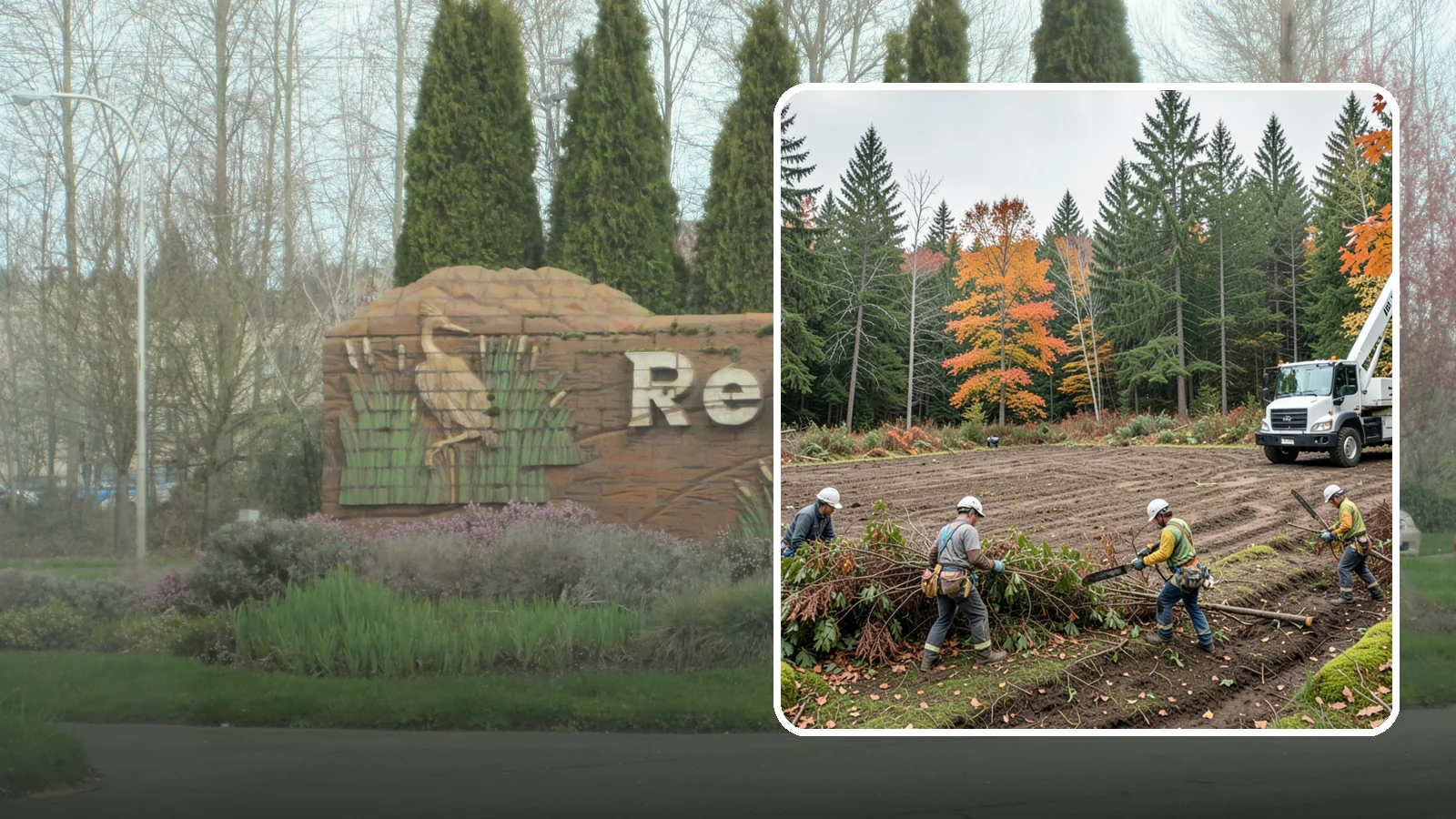 Invasive vegetation removal in Renton, King County, WA - The removal of invasive plant species.