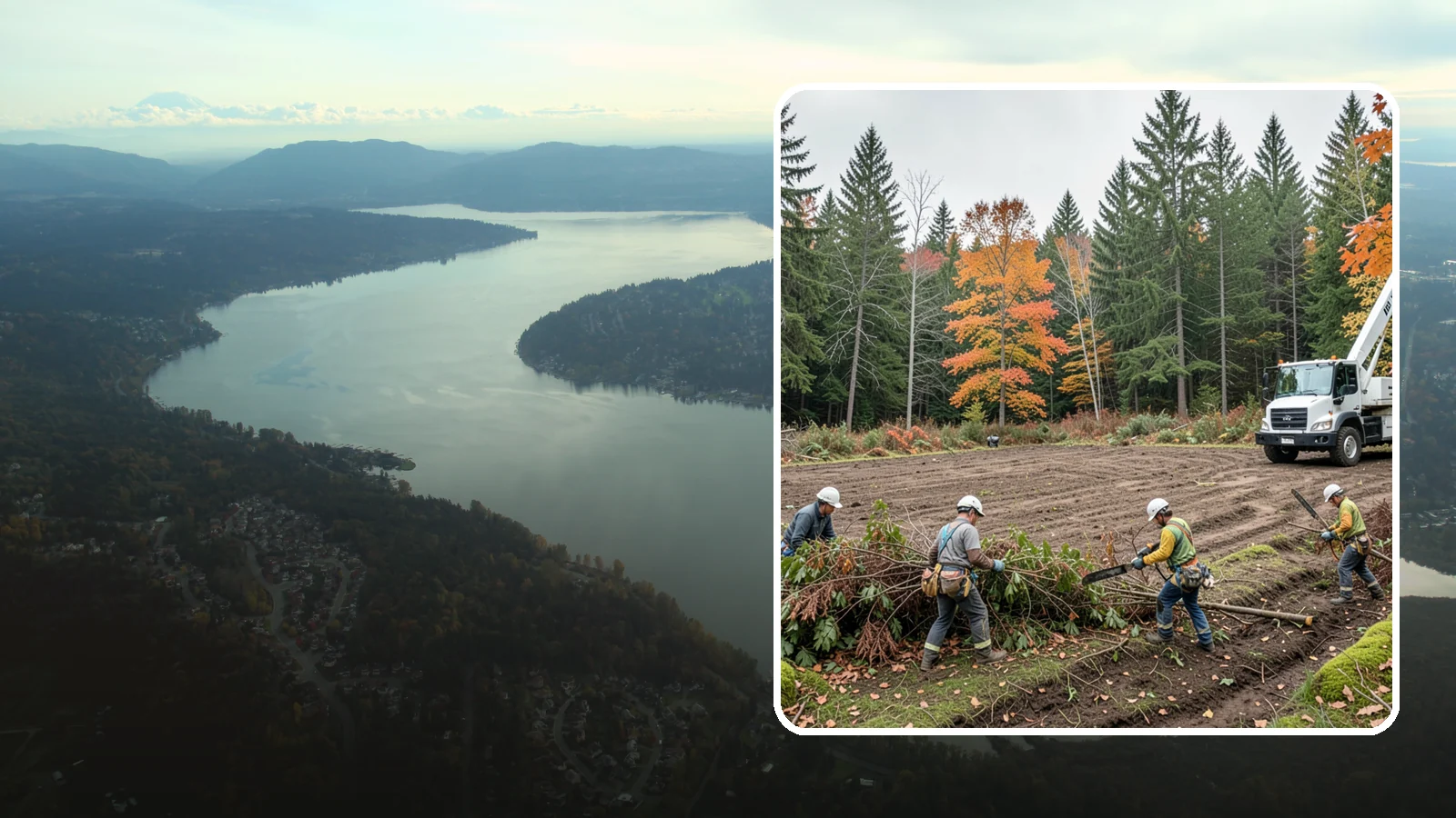 Invasive vegetation removal in Sammamish, King County, WA - The removal of invasive plant species.