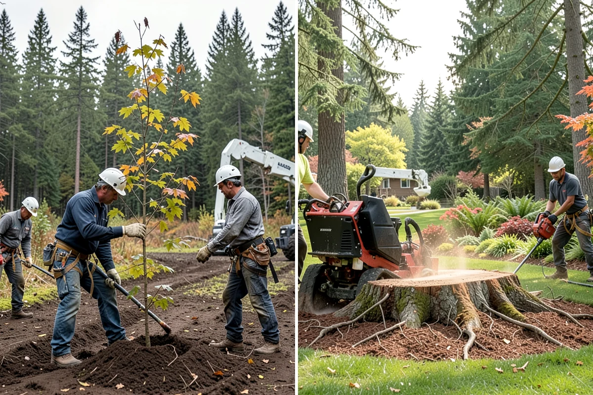 Invasive vegetation removal in Shoreline, King County, WA - Assess the site and mark features to protect