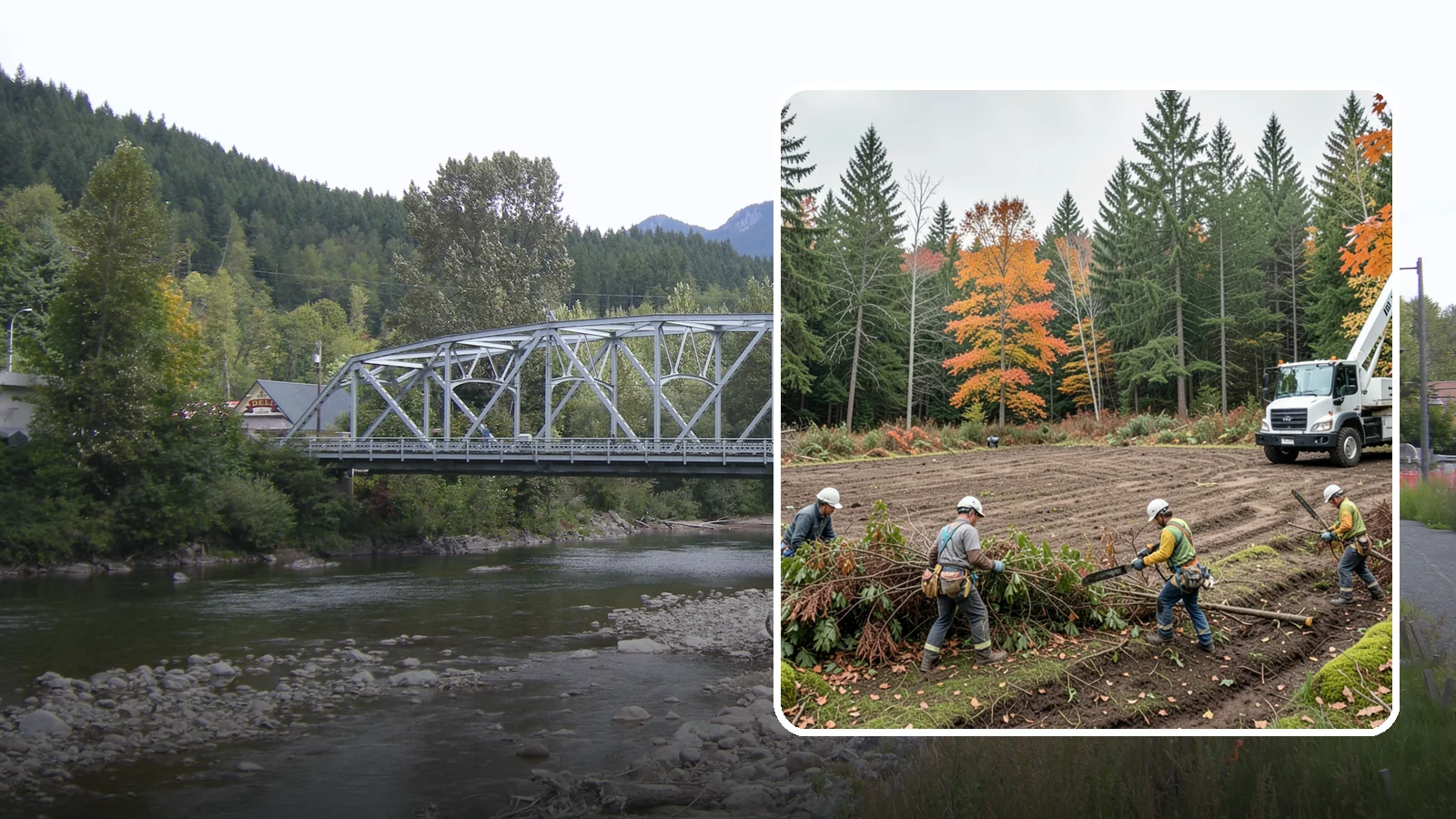 Invasive vegetation removal in Skykomish, King County, WA - The removal of invasive plant species.