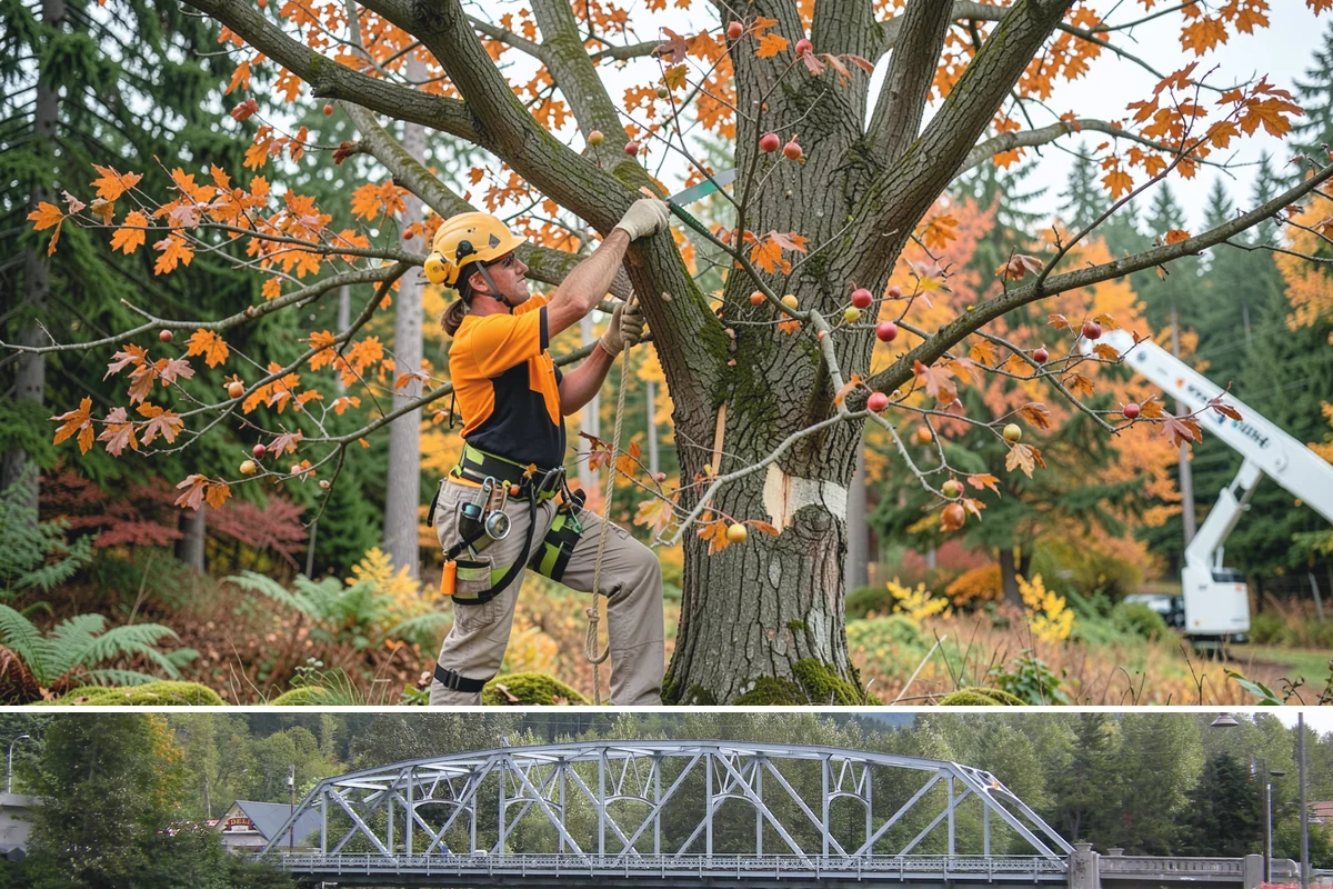 Invasive vegetation removal in Skykomish, King County, WA - Work can generally proceed year-round in Puget Sound weather but may be delayed during heavy rain on wet or steep sites.