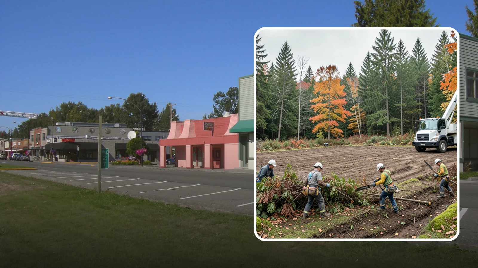Invasive vegetation removal in Snoqualmie, King County, WA - The removal of invasive plant species.