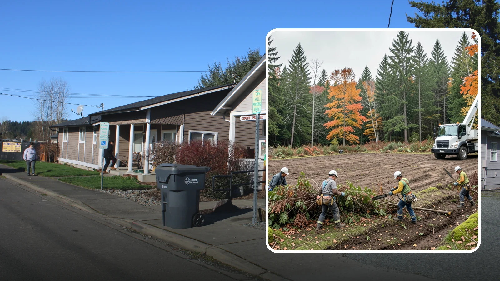 Invasive vegetation removal in South Prairie, Pierce County, WA - The removal of invasive plant species.