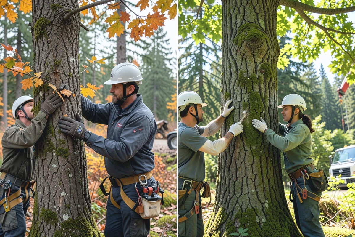 Invasive vegetation removal in South Prairie, Pierce County, WA - Assess the site and mark features to protect