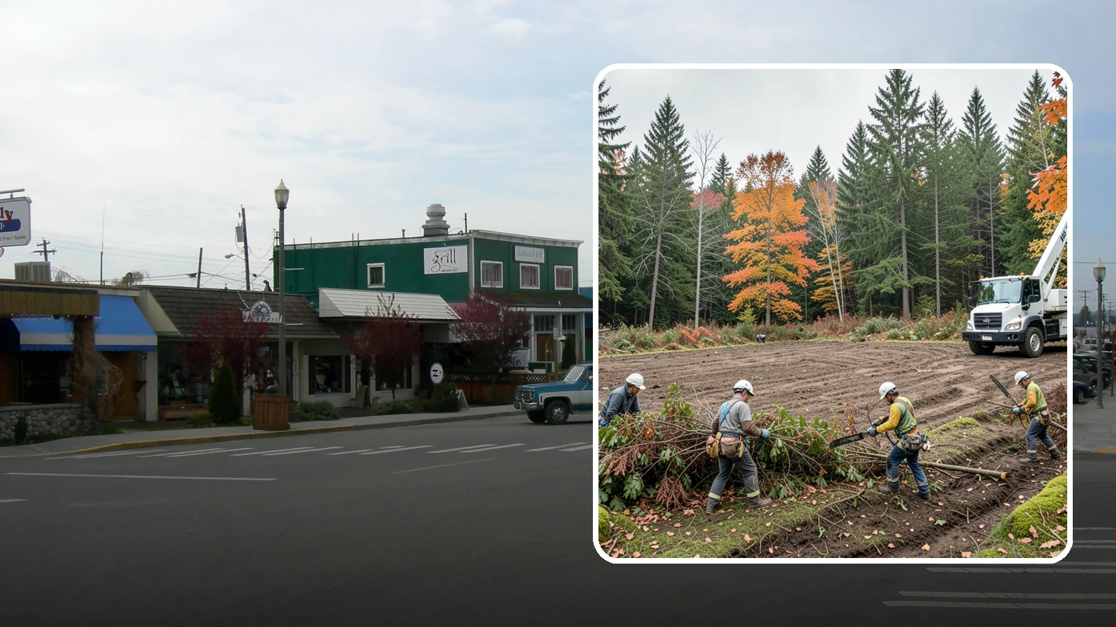 Invasive vegetation removal in Stanwood, Snohomish County, WA - The removal of invasive plant species.