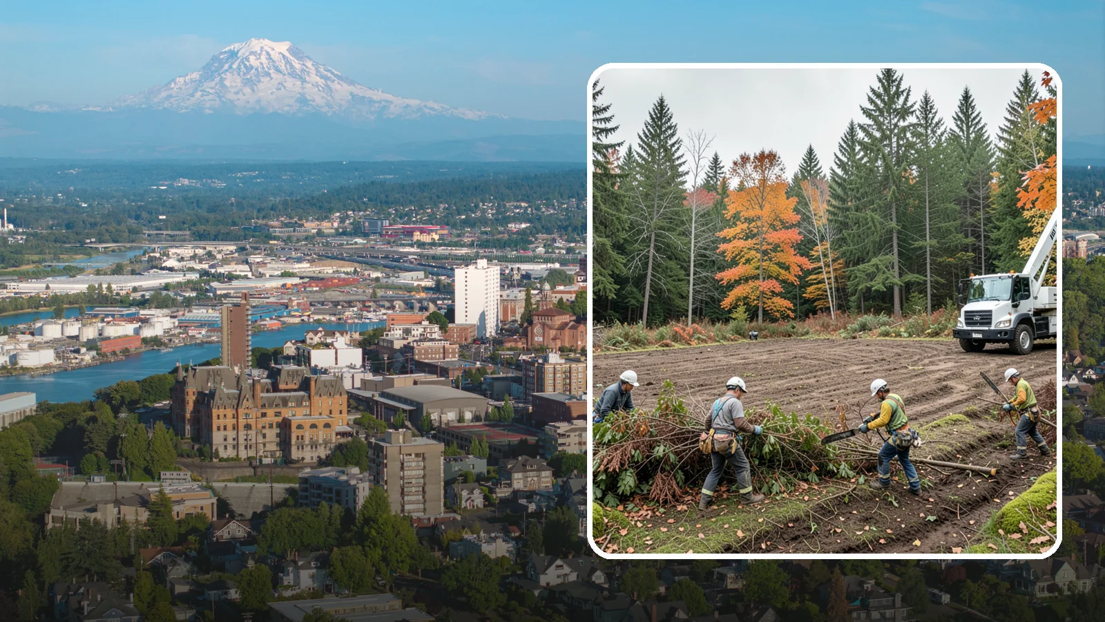 Invasive vegetation removal in Tacoma, Pierce County, WA - The removal of invasive plant species.