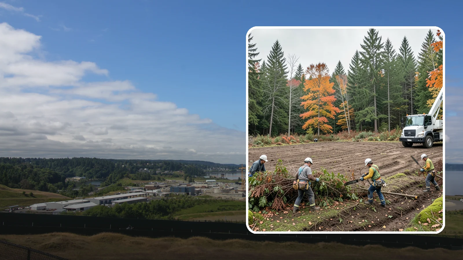 Invasive vegetation removal in University Place, Pierce County, WA - The removal of invasive plant species.